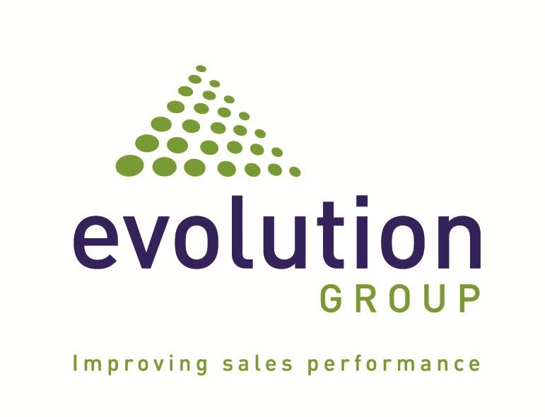 The Evolution Group logo - featuring the tag line improving sales performance